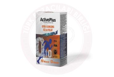 ACTIVE PLUS Q10 & GINSENG & K2 & FOLAT TAKVIYE EDICI GIDA  30 tablet