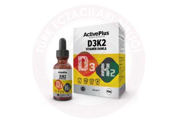ACTIVE PLUS D3K2  VITAMINI SPREY TAKVIYE EDICI GIDA  20 ml şişe