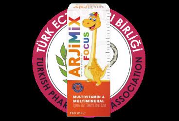 ARJIMIX FOCUS MULTIVITAMIN VE MULTIMINERAL ICEREN SIVI TAKVIYE EDICI GIDA  150 ml şişe