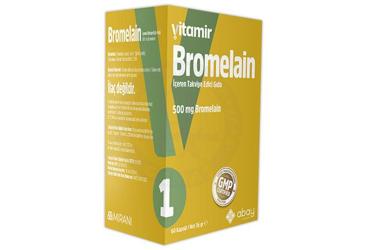 VITAMIR BROMELAIN ICEREN TAKVIYE EDICI GIDA KAPSUL 500 mg 60 kapsül