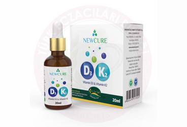 NEWCURE D3K2 ICEREN TAKVIYE EDICI GIDA  20 ml şişe