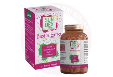 SUNDEX BIOTIN EXTRA TAKVIYE EDICI GIDA KAPSUL  60 kapsül