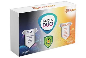 IMUCOL DUO COLOSTRUM GECE VE GUNDUZ ICIN TAKVIYE EDICI GIDA  20+20 kapsül