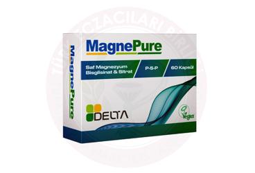 DELTA MAGNEPURE SAF MAGNEZYUM BISGLISINAT & SITRAT& P5P TAKVIYE EDICI GIDA KAPSUL  60 kapsül