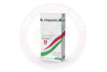 CINQUANTA ZAYIF VE DOKULEN SACLAR ICIN SAMPUAN  200 ml şişe