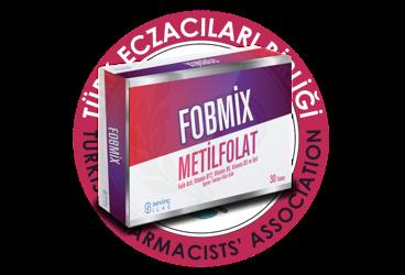 FOBMIX METILFOLAT TABLET FOLIK ASIT, VITAMIN B12, VITAMIN B6, VITAMIN D3 VE IYOT ICEREN TAKVIYE EDICI GIDA  30 tablet