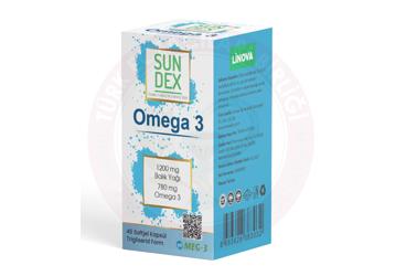 SUNDEX OMEGA 3 ICEREN TAKVIYE EDICI GIDA KAPSUL  45 kapsül