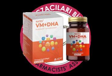 NATES VM+DHA MULTIVITAMIN VE MINERAL ICEREN TAKVIYE EDICI GIDA  30 kapsül