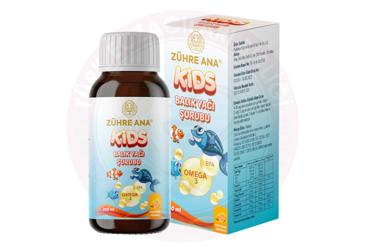 ZUHRE ANA KIDS BALIK YAGI ICEREN TAKVIYE EDICI GIDA  200 ml şişe