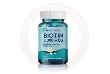 VIAPECIA BIOTIN ICEREN TAKVIYE EDICI GIDA CIGNENEBILIR KAPSUL 5000 mcg 60 kapsül