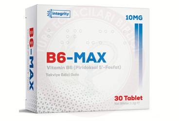 B6-MAX B6 VITAMIN TAKVIYE EDICI GIDA  30 tablet
