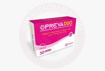 OPREVA DUO OMEGA 3, MULTIVITAMIN VE MULTIMINERAL ICEREN TAKVIYE EDICI GIDA KAPSUL  30 kapsül