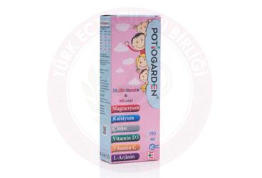 POTIOGARDEN MULTIVITAMIN & MULTIMINERAL ICEREN SIVI TAKVIYE EDICI GIDA  150 ml şişe