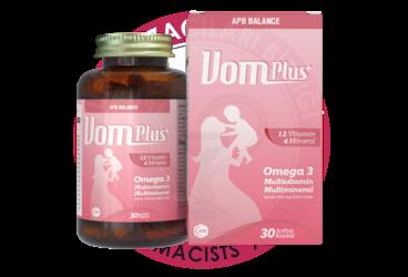 VOM PLUS+ OMEGA 3, MULTIVITAMIN VE MULTIMINERAL ICEREN TAKVIYE EDICI GIDA KAPSUL  30 kapsül