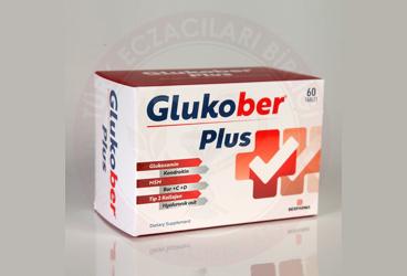 GLUKOBER PLUS TAKVIYE EDICI GIDA TABLET  60 tablet