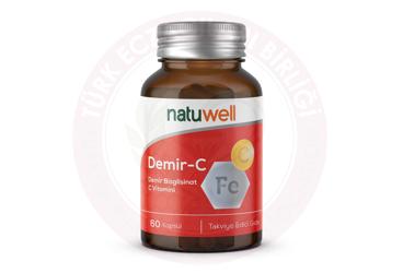 NATUWELL DEMIR BISGLISINAT & C VITAMINI ICEREN TAKVIYE EDICI GIDA KAPSUL  60 kapsül
