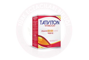 TATVITON VITABOOST VITAMIN D3 VE VITAMIN K2 DAMLA TAKVIYE EDICI GIDA  20 ml şişe