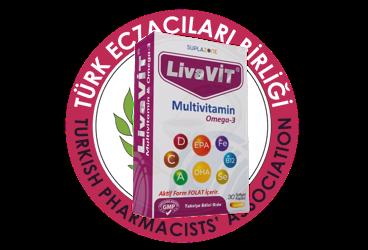 LIVAVIT MULTIVITAMIN VE OMEGA 3 ICEREN TAKVIYE EDICI GIDA KAPSUL  30 kapsül