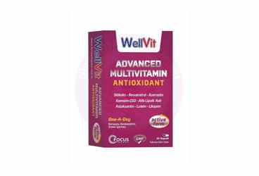 WELLVIT ADVANCED MULTIVITAMIN ANTIOXIDANT TAKVIYE EDICI GIDA KAPSUL  30 kapsül