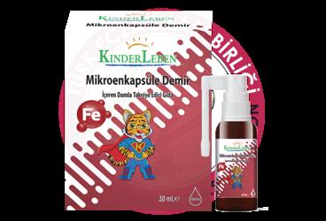 KINDERLEBEN MIKROENKAPSULE DEMIR ICEREN TAKVIYE EDICI DAMLA  30 ml şişe