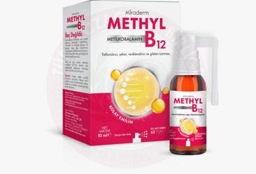 MIRADERM METHYLKOBALAMIN B12 ICEREN TAKVIYE EDICI GIDA  10 ml şişe