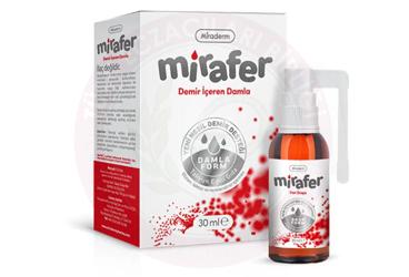 MIRADERM MIRAFER DEMIR ICEREN TAKVIYE EDICI GIDA  30 ml şişe
