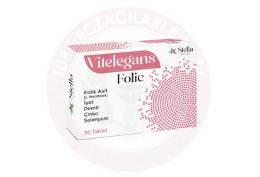 VITELEGANS FOLIC TAKVIYE EDICI GIDA TABLET  30 tablet