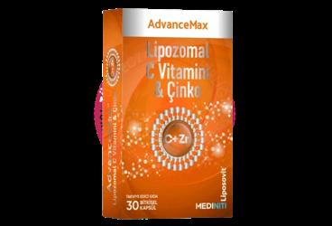 ADVANCEMAX LIPOZOMAL C VITAMINI & CINKO ICEREN TAKVIYE EDICI GIDA KAPSUL  30 kapsül