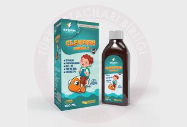 STORM VITALS CLEVFISH OMEGA 3 SIVI TAKVIYE EDICI GIDA  150 ml şişe