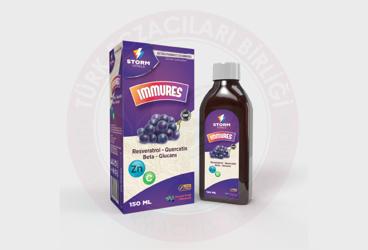 STORM VITALS IMMURES RESVERATROL VE QUERSETIN ICEREN TAKVIYE EDICI GIDA  150 ml şişe