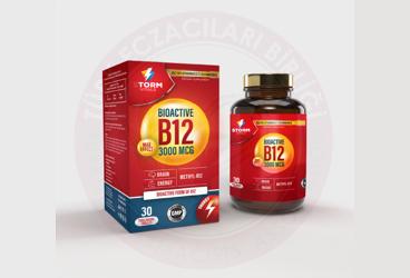 STORM VITALS BIOACTIVE B12 ICEREN TAKVIYE EDICI GIDA DILALTI TABLET 3000 mcg 30 tablet