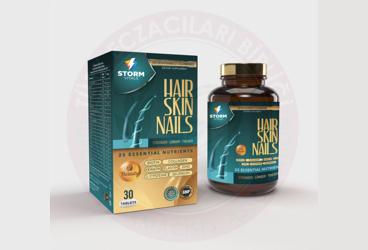 STORM VITALS HAIR SKIN NAILS TAKVIYE EDICI GIDA TABLET  30 tablet
