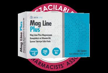 MAG LINE PLUS MAGNEZYUM KOMPLEKSI VE VITAMIN B6 ICEREN TAKVIYE EDICI GIDA TABLET  30 tablet