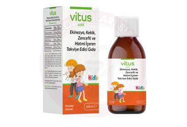 VITUS COLD EKINEZYA, KEKIK, ZENCEFIL VE HATMI ICEREN TAKVIYE EDICI GIDA PORTAKAL AROMALI  100 ml şişe