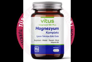 VITUS MAGNEZOL B6 PLUS MAGNEZYUM KOMPLEKS ICEREN TAKVIYE EDICI GIDA TABLET  60 tablet