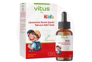 VITUS FER KIDS LIPOZOMAL DEMIR ICEREN TAKVIYE EDICI GIDA ORAL DAMLA  15 ml şişe