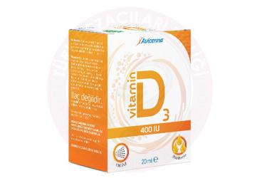 AVICENNA VITAMIN D3 ICEREN TAKVIYE EDICI GIDA 400 IU 20 ml şişe