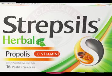 STREPSILS HERBAL PROPOLIS VE C VITAMINI ICEREN PASTIL  16 pastil