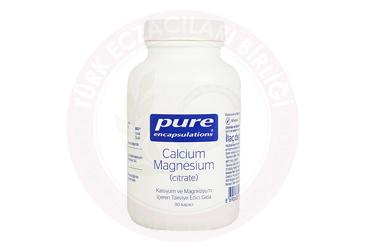 PURE ENCAPSULATIONS KALSIYUM VE MAGNEZYUM SITRAT ICEREN TAKVIYE EDICI GIDA KAPSUL  90 kapsül