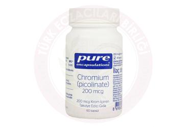 PURE ENCAPSULATIONS KROM PIKOLINAT ICEREN TAKVIYE EDICI GIDA KAPSUL  60 kapsül