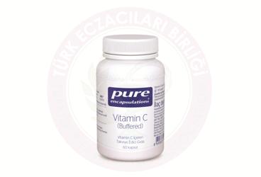 PURE ENCAPSULATIONS VITAMIN C (BUFFERED) ICEREN TAKVIYE EDICI GIDA KAPSUL  60 kapsül