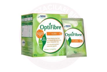 OPTIFIBRE FLORA KISMEN HIDROLIZE GUAR GUM VE PROBIYOTIK MIKROORGANIZMA ICEREN TAKVIYE EDICI GIDA  10x5 g saşe