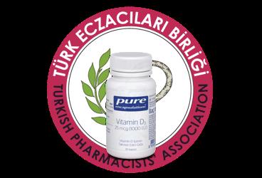 PURE ENCAPSULATIONS VITAMIN D3 ICEREN TAKVIYE EDICI GIDA 25 mcg (1000 IU) 30 kapsül