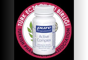 PURE ENCAPSULATIONS ACTIVE COMPLEX MULTIVITAMIN, MINERAL, KOENZIM Q10, TAURIN ICEREN TAKVIYE EDICI GIDA  30 kapsül