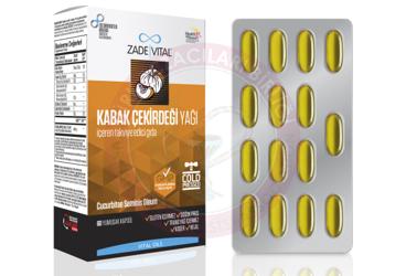 ZADE VITAL KABAK CEKIRDEGI YAGI KAPSUL  60 kapsül/blister