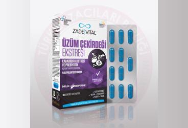 ZADE VITAL UZUM CEKIRDEGI EKSTRESI ICEREN KAPSUL  30 kapsül