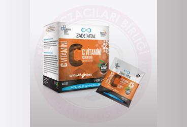 ZADE VITAL C VITAMINI, B2 VITAMINI, CINKO ICEREN SASE  14 saşe
