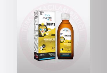 ZADE VITAL MINIZA OMEGA 3 BALIK YAGI ICEREN SIVI LIMON AROMALI TAKVIYE EDICI GIDA  150 ml şişe