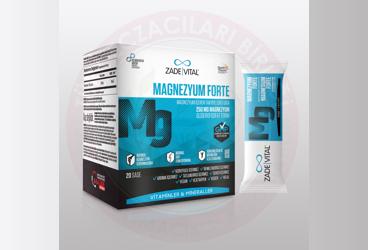 ZADE VITAL MAGNEZYUM FORTE SASE MAGNEZYUM ICEREN TAKVIYE EDICI GIDA  20 saşe