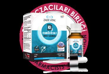 ZADE VITAL VITAMIN D3, VITAMIN K2 (MK-7) VE KETEN TOHUMU YAGI DAMLA  20 ml